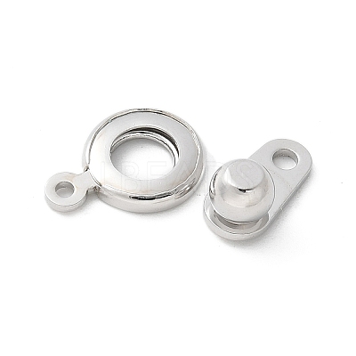 Rack Plating Brass Snap Clasps KK-U052-04P-1