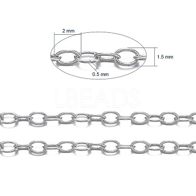 Brass Cable Chains X-CHC-034Y-P-NF-1
