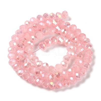 Baking Electroplate Glass Beads Strands DGLA-A039-J6MM-B08-1