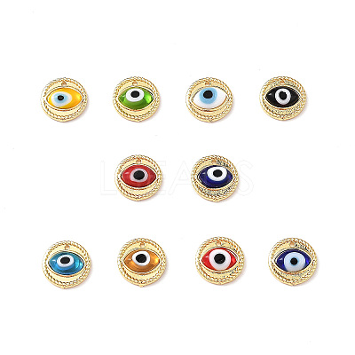 Handmade Lampwork Evil Eye Pendants ZIRC-L102-15G-1