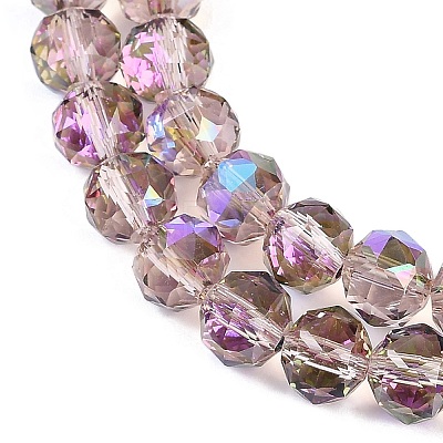 Transparent Electroplate Glass Beads Strands EGLA-N002-34C-C28-1