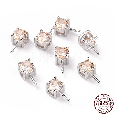 Rhodium Plated 925 Sterling Silver Peg Bails STER-D035-47P-02-1
