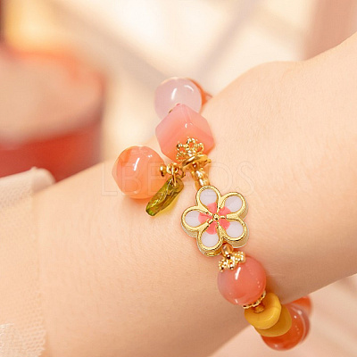 42Pcs 7 Styles Alloy Enamel European Beads ENAM-GO0001-17-1