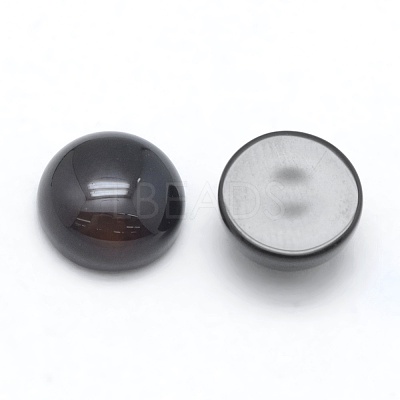 Natural Black Agate Cabochons LS-G-E492-H-15-1