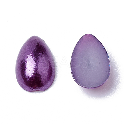 ABS Plastic Imitation Pearl Cabochons SACR-R749-8x5mm-Z47-1