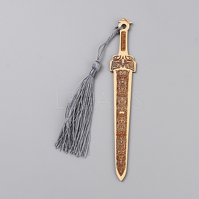 Wood Sword Bookmarks AJEW-WH0348-579B-1