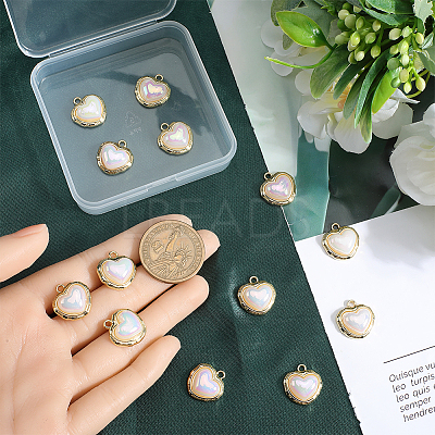 16Pcs Alloy Acrylic Pendants FIND-SP0002-28-1