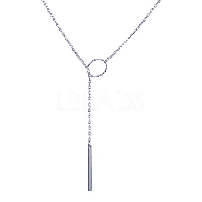 Alloy Ring & Stick Lariat Necklaces for Women WG56D22-02-1