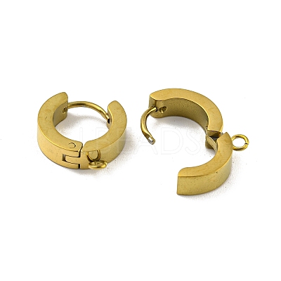 304 Stainless Steel Hoop Earring Findings STAS-A091-02G-1