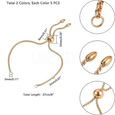 304 Stainless Steel Slider Bracelet/Bolo Bracelets Making MAK-UN0001-02-1