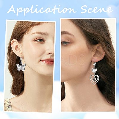 304 Stainless Steel Leverback Earring Findings STAS-SP0001-03B-1
