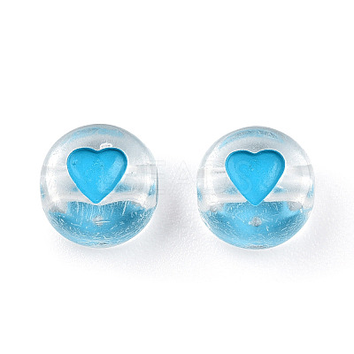 Transparent Acrylic Enamel Beads MACR-N008-60A-1