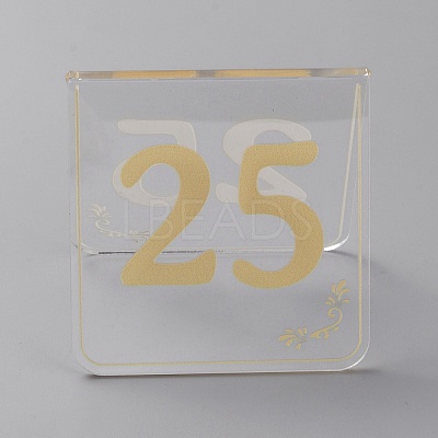 Acrylic Table Number Sign AJEW-WH0505-90B-1