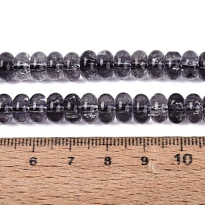 Crackle Transparent Glass Beads Strands GLAA-N074-02A-15-1
