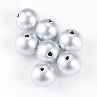 Matte Style Spray Painted Acrylic Beads LS-X-ACRP-S669-10mm-01-1