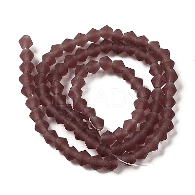 Imitate Austrian Crystal Frosted Glass Beads Strands EGLA-A039-T6mm-MD05-1