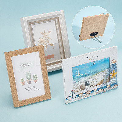 10 Sets Iron & Plastic Photo Frame Bracket ODIS-GO0001-04A-1