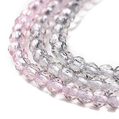 Transparent Gradient Color Glass Beads Strands GLAA-G101-2mm-02-1