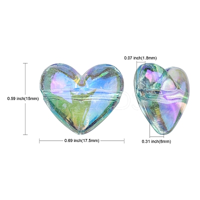Plating AB Color Transparent Acrylic Beads PACR-CJ0001-15-1