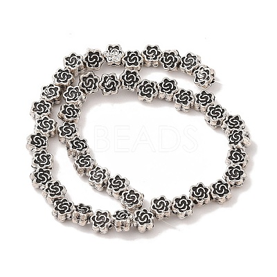Tibetan Style Flower Alloy Bead Strands TIBEB-O007-06-RS-1