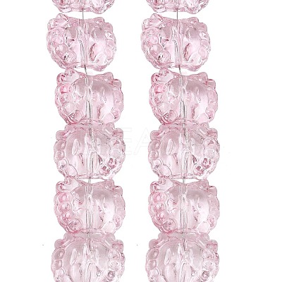 Electroplate Baking Paint Transparent Glass Beads Strands GL-CBA17FF-02G-1
