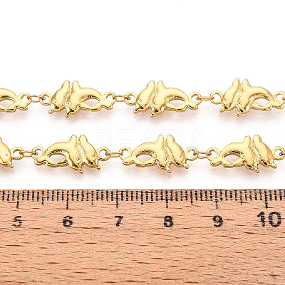 Ocean Theme Brass Dolphin Link Chains CHC-T017-01D-1