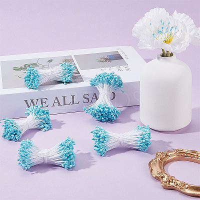 Cotton with Gypsum Artificial Flower Core for Hairpin Accessories DIY-WH20001-21B-1