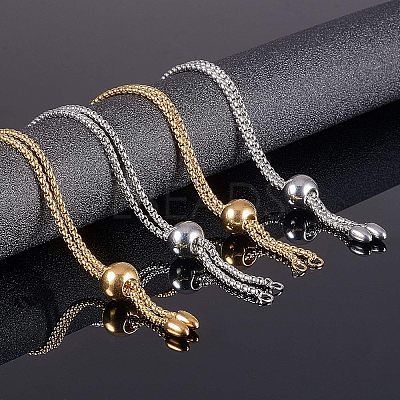 304 Stainless Steel Slider Bracelet/Bolo Bracelets Making MAK-UN0001-02-1