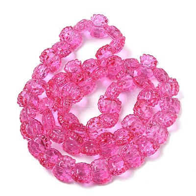 Electroplate Baking Paint Transparent Glass Beads Strands GL-CBA17FF-02I-1