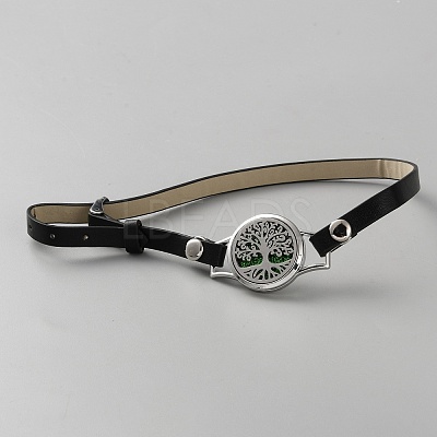 Leather & Alloy Watch Bands AJEW-WH0248-692P-03-1