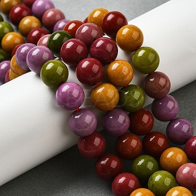 Dyed Natural Malaysia Jade Beads Strands G-G021-02C-14-1