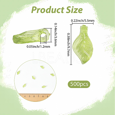 500Pcs Transparent Acrylic Charms TACR-SP0001-36B-1