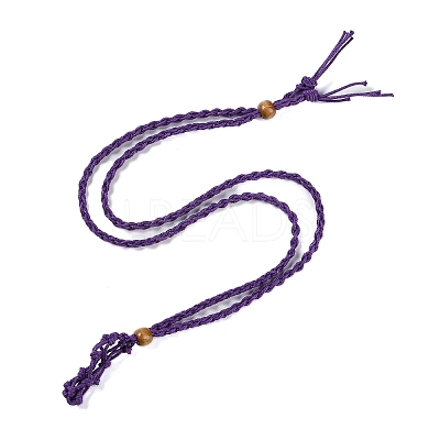Braided Waxed Cord Empty Macrame Pouch Slider Necklace Making FIND-C061-01B-1