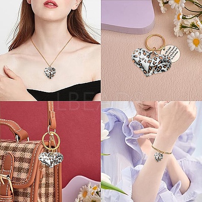 8Pcs 2 Colors Acrylic Pendants OACR-YW0002-55-1