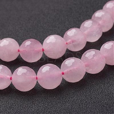 Natural Rose Quartz Beads Strands G-G099-F10mm-15-1