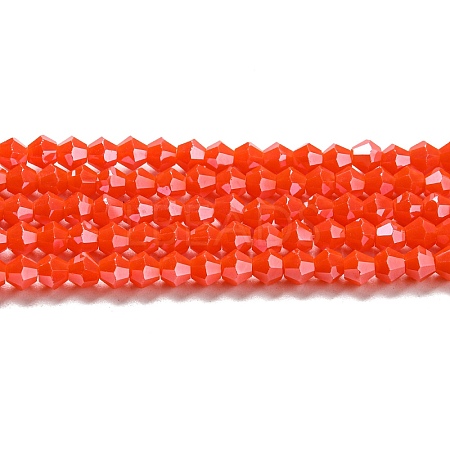 Opaque Solid Color Electroplate Glass Beads Strands EGLA-A039-P4mm-A03-1