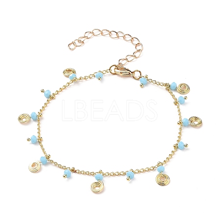 Brass Vortex Charm Bracelets BJEW-JB05696-1