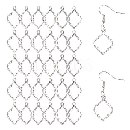 Alloy Open Back Bezel Pendants FIND-WH0111-887P-1