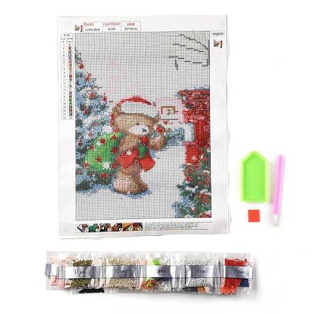 Christmas Theme DIY Diamond Painting Canvas Kits for Kids DIY-I055-01-1