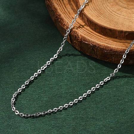 Brass Cable Chain Necklaces X-MAK-P011-01P-1