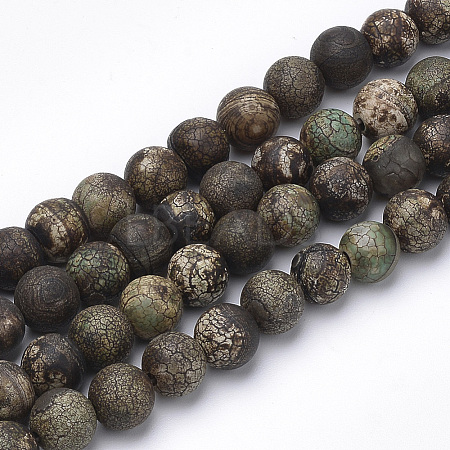 Dyed Natural Agate Beads Strands X-G-Q462-130C-8mm-1