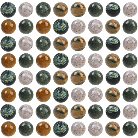 100Pcs Natural Indian Agate Beads G-SP0001-20C-1