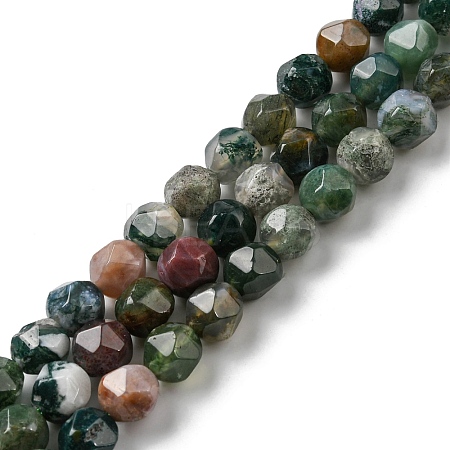 Natural Indian Agate Beads Strands G-C039-E01-1