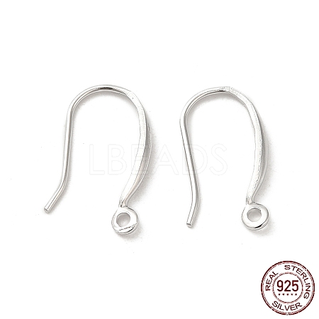Rhodium Plated 925 Sterling Silver Earring Hooks FIND-Z008-14P-1