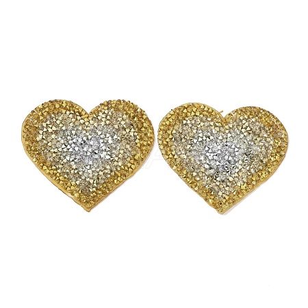 Heart Hotfix Rhinestone DIY-WH0308-193A-1