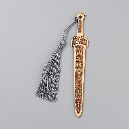 Wood Sword Bookmarks AJEW-WH0348-579B-1