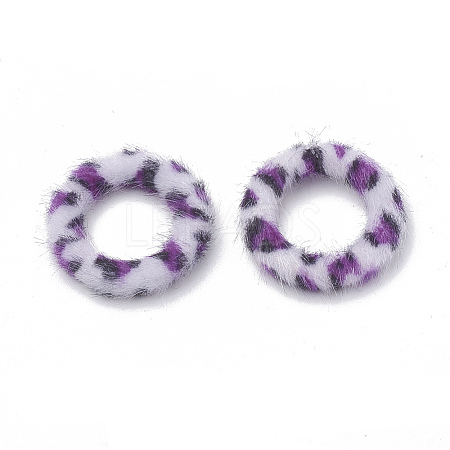 Faux Mink Fur Covered Linking Rings X-WOVE-N009-08I-1
