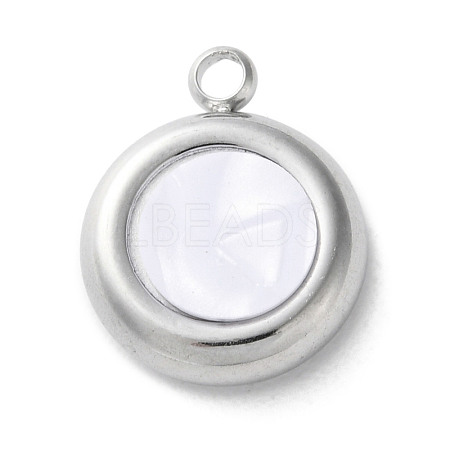 304 Stainless Steel Acrylic Pendants STAS-M091-02A-P-1
