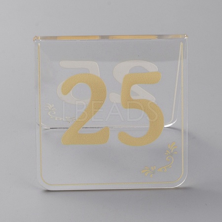 Acrylic Table Number Sign AJEW-WH0505-90B-1