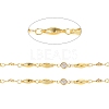 3.28 Feet Brass Handmade Beaded Chains X-CHC-I033-09G-2